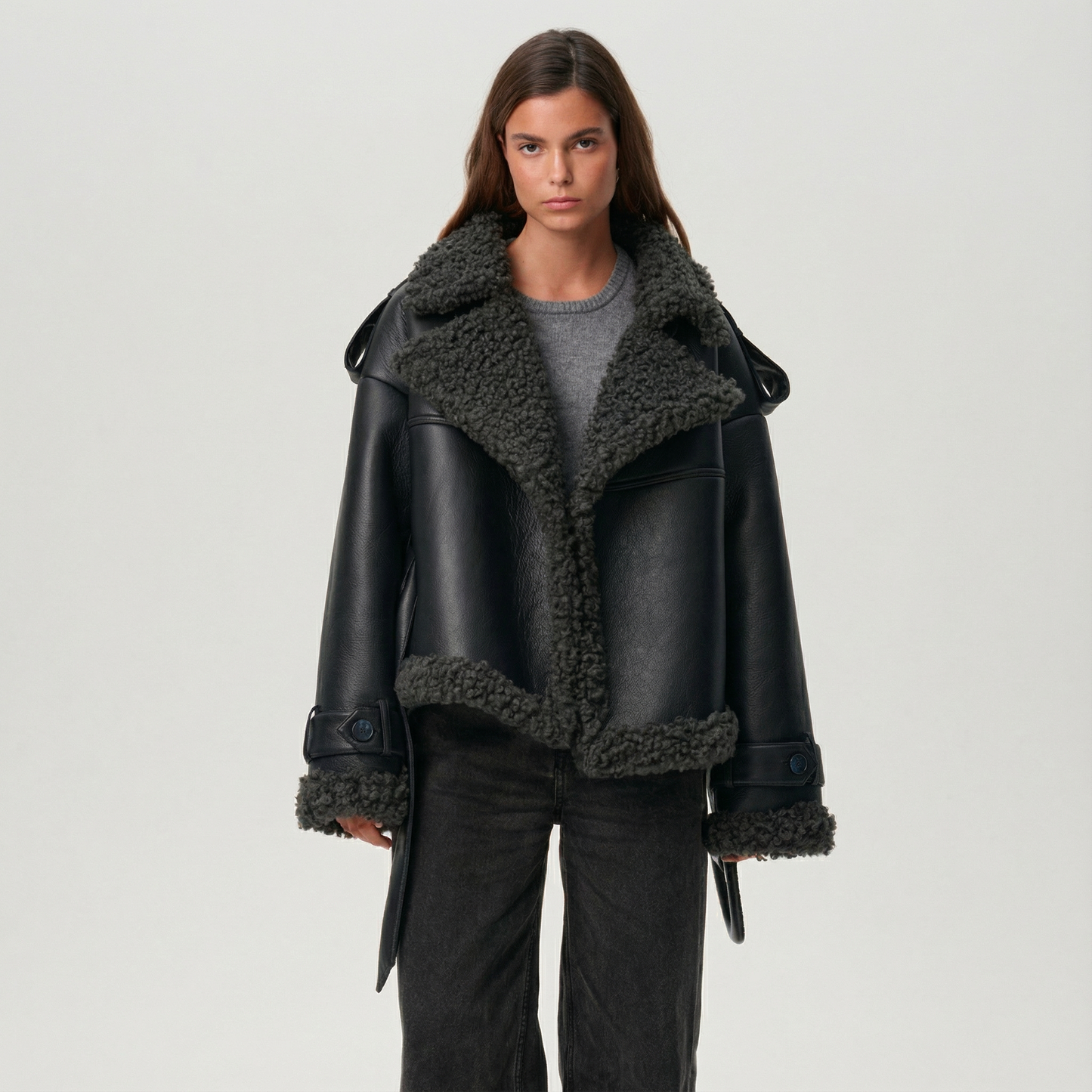 ELVIRA™║Cappotto in pelle di pecora