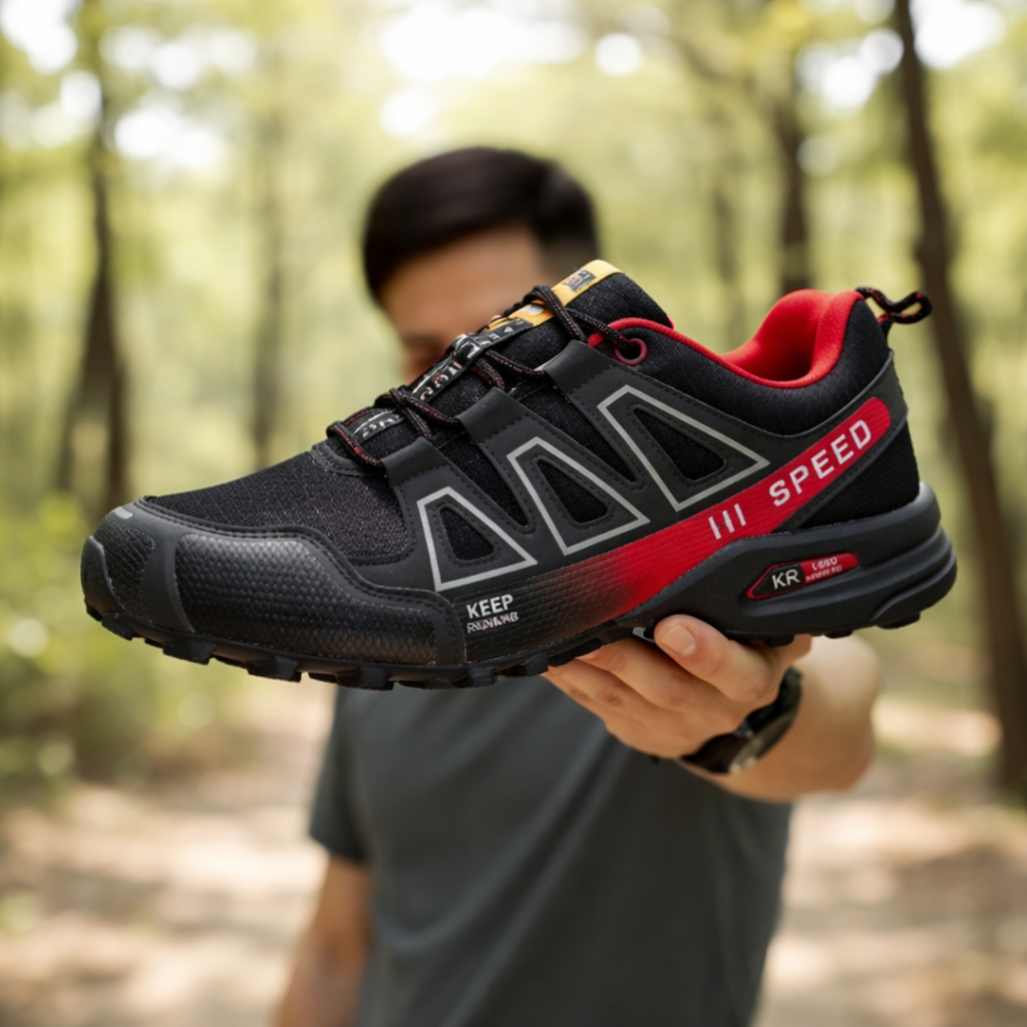 KEEP 3 | Scarpe da Trekking ProGrip Nere e Rosse