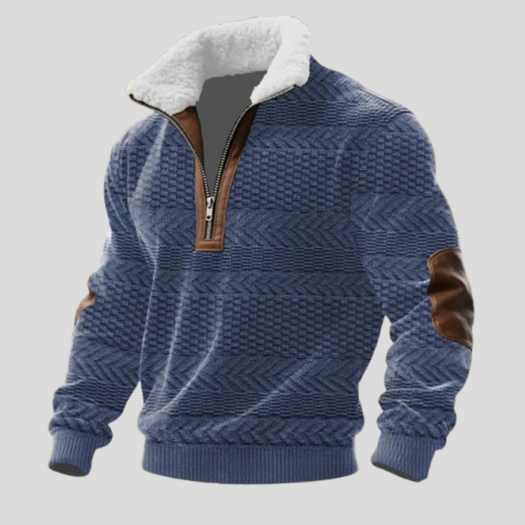 ELIAS™║Maglia con cerniera e colletto foderato