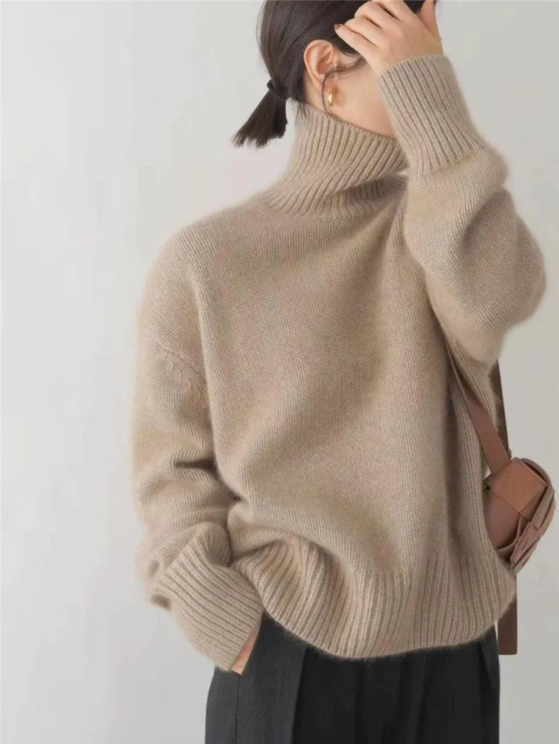 BELLA™║Elegante maglione a collo alto