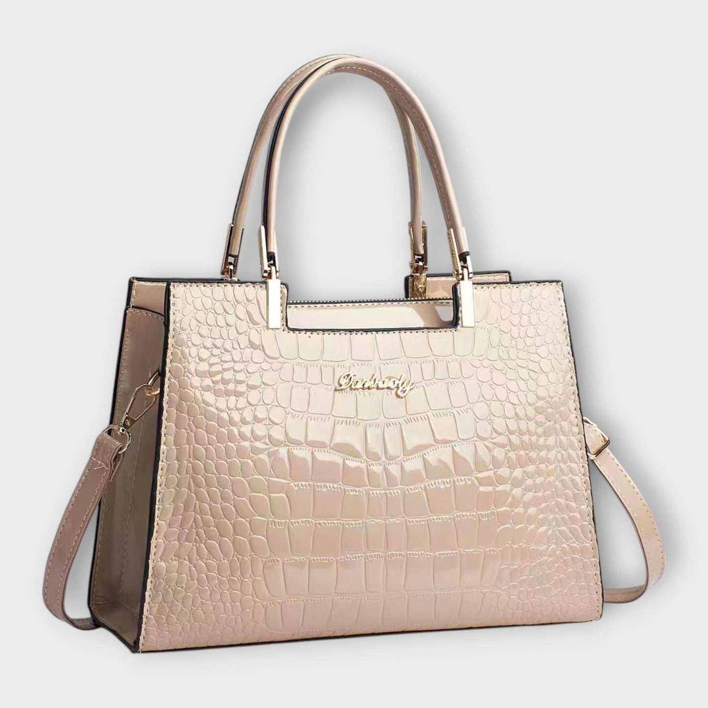 Maison Verdelle - Borsa stampata in pelle di coccodrillo lucida
