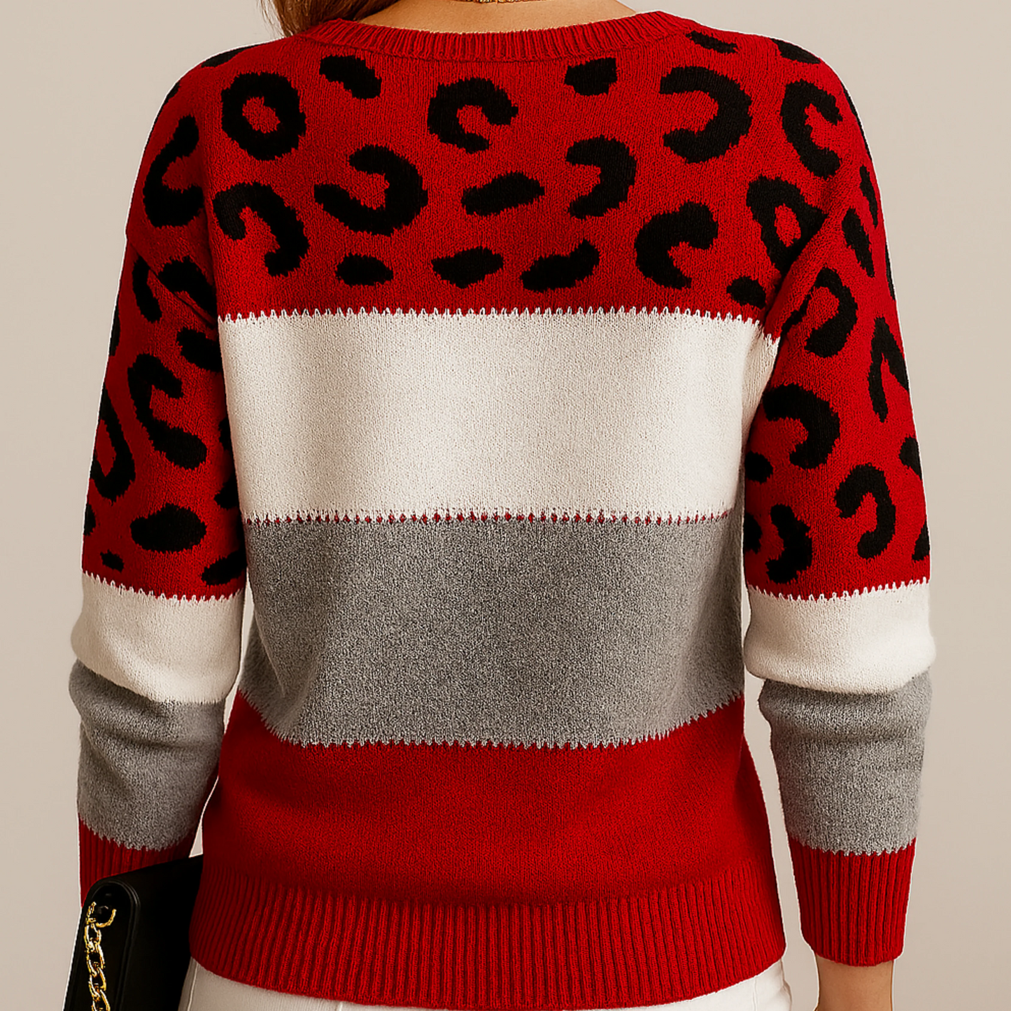 CASA NUA™║Elegante maglione leopardato