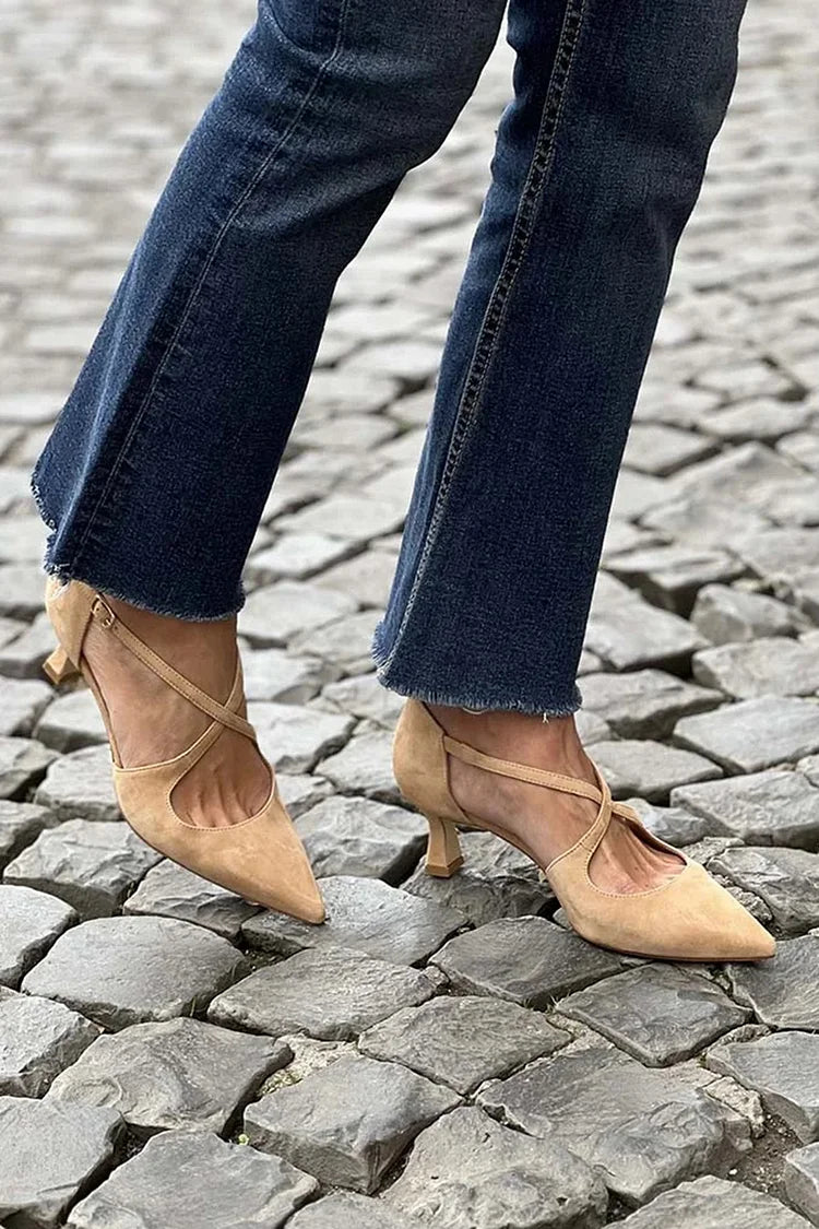 TACONES PUNTA CRUZADOS