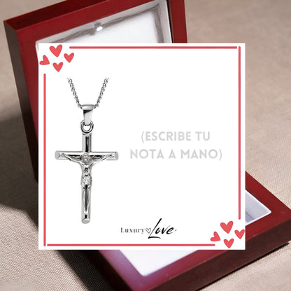 Collar Cruz® para mi Hombre (con carta dedicada y Caja con Luz)