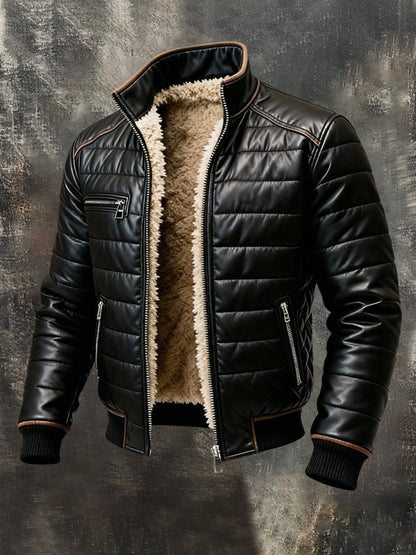 MAISON CLÉMENT PARIS™ | GIUBBOTTO TRAPUNTATO NERO CON FODERA IN SHERPA