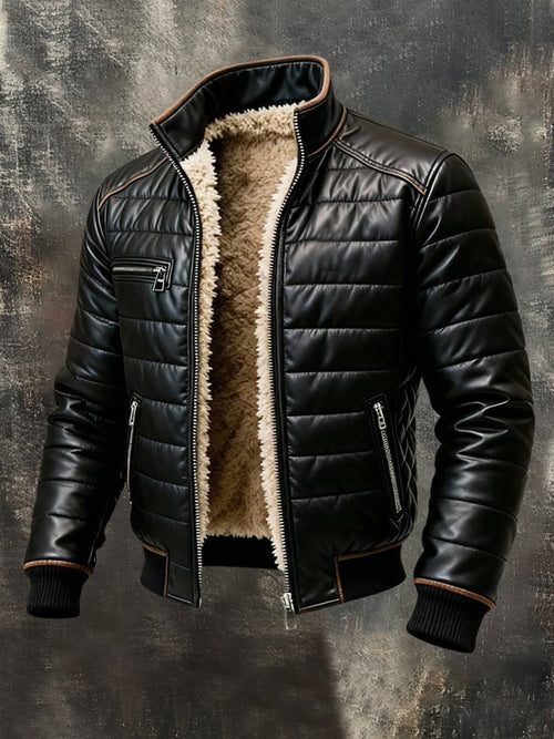 MAISON CLÉMENT PARIS™ | GIUBBOTTO TRAPUNTATO NERO CON FODERA IN SHERPA