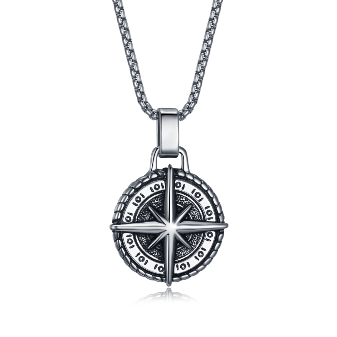 Collana Stella Polare® - Per mio Figlio (con nota dedicata e scatola in legno con luce)