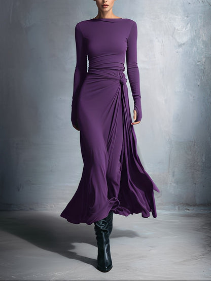NAIARA║Vestito lungo con nodo laterale