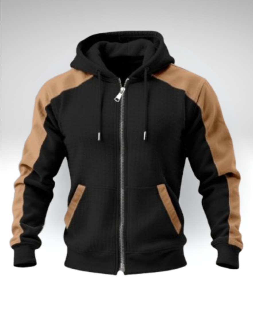 SALVATORE™║Felpa bicolore con zip