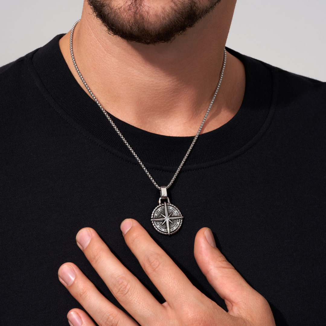 Collana Stella Polare® - Per mio Figlio (con nota dedicata e scatola in legno con luce)