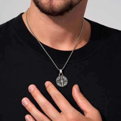 Collana Stella Polare® - Per mio Figlio (con nota dedicata e scatola in legno con luce)