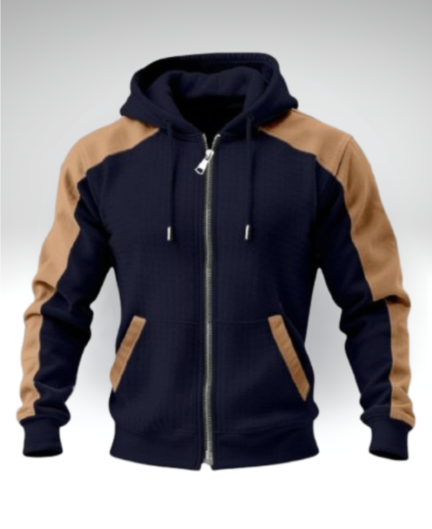 SALVATORE™║Felpa bicolore con zip