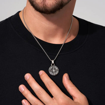 Collana Stella del Nord® per il mio Uomo (con lettera dedicata e Scatola con Luce)