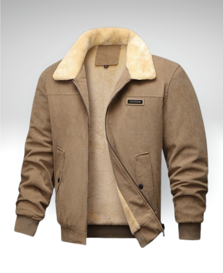 ANTONIO™║Cappotto termico in velluto a coste