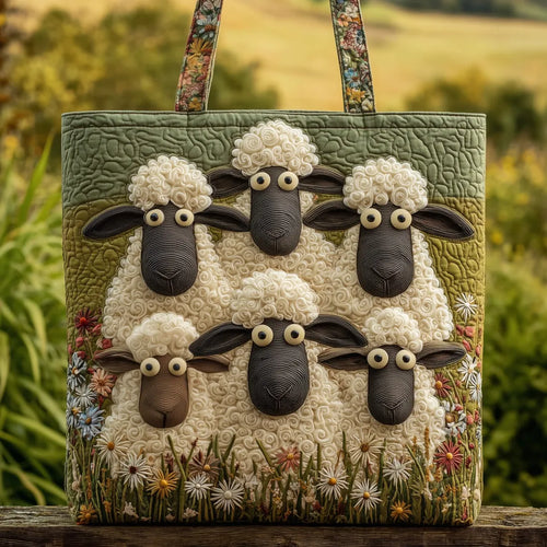 Bolso artesanal de cinco ovejas
