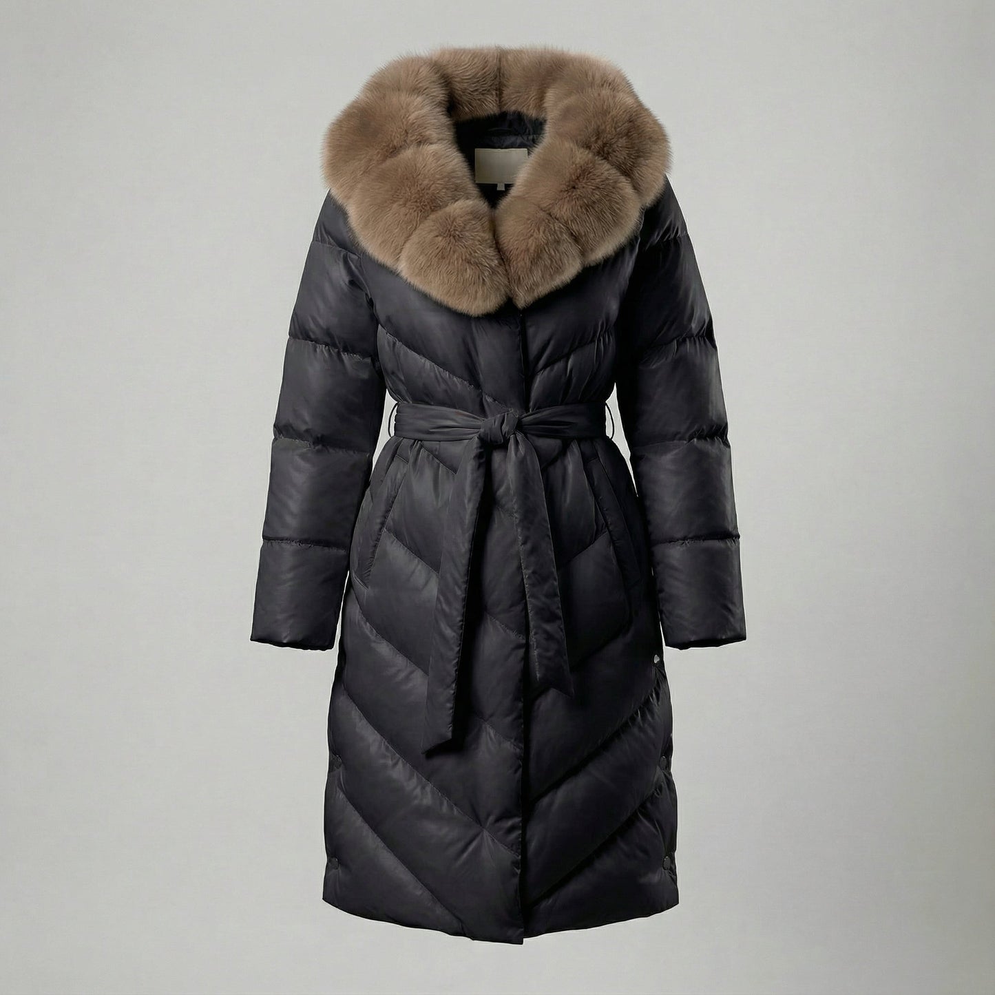 CHRISTINA™║Giacca elegante con collo in pelliccia sintetica