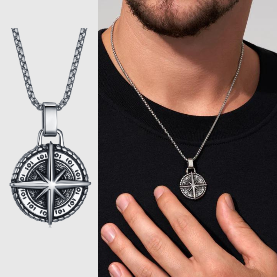 Collana Stella del Nord® per il mio Uomo (con lettera dedicata e Scatola con Luce)
