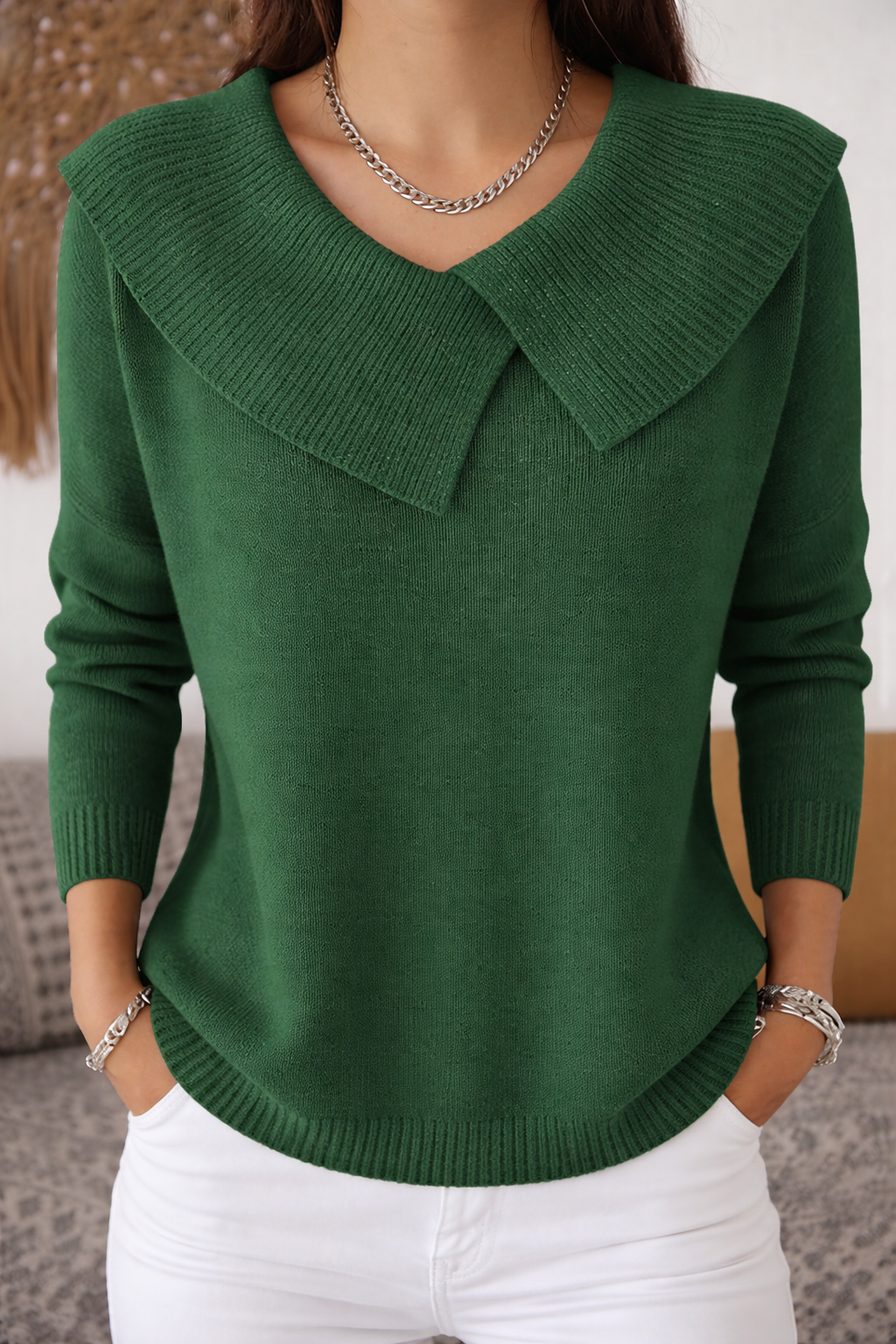 LUCIA║Maglione caldo con collo morbido