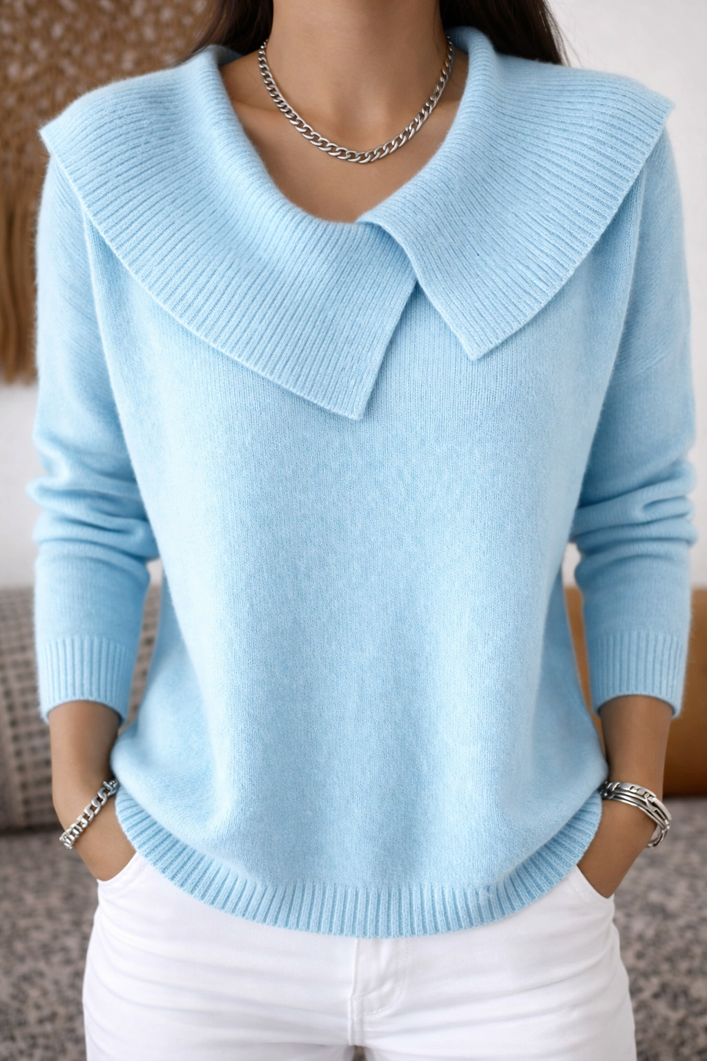 LUCIA║Maglione caldo con collo morbido