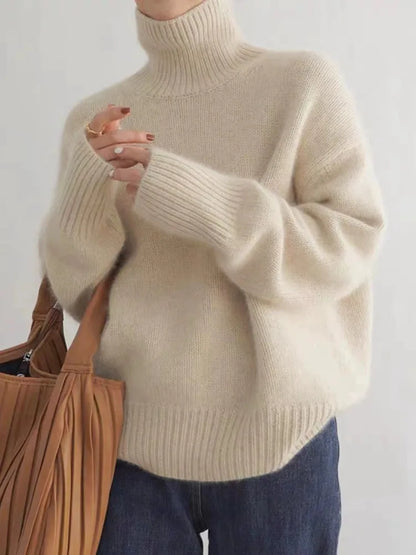 BELLA™║Elegante maglione a collo alto