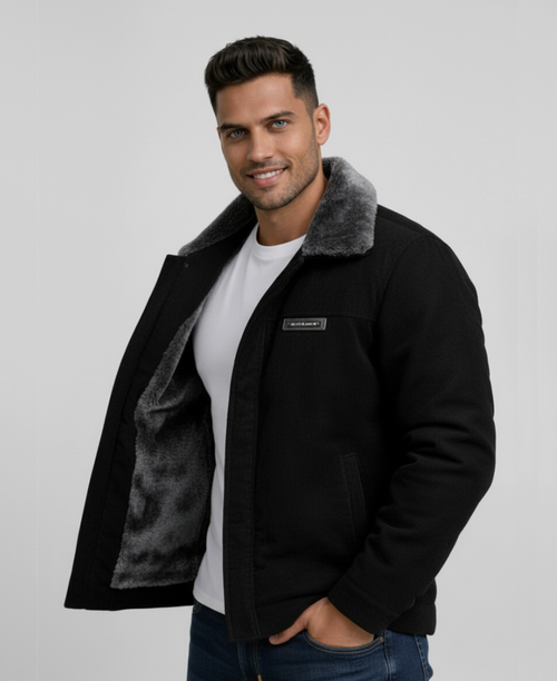 ANTONIO™║Cappotto termico in velluto a coste