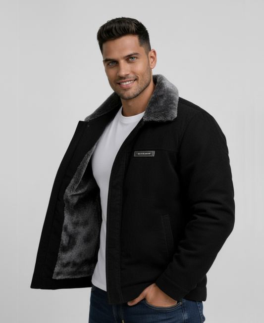 ANTONIO™║Cappotto termico in velluto a coste