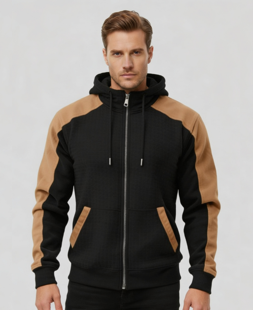 SALVATORE™║Felpa bicolore con zip