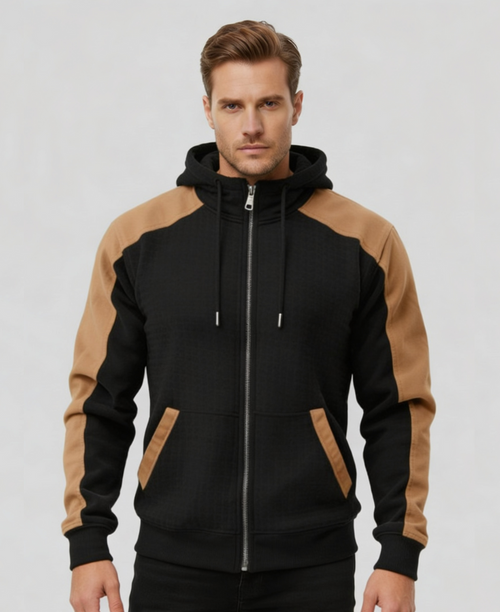 SALVATORE™║Felpa bicolore con zip