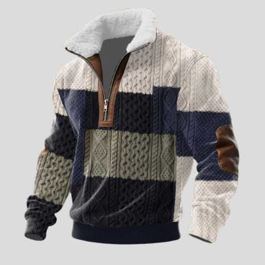 ROBERT™║Jersey con cremallera y cuello forrado