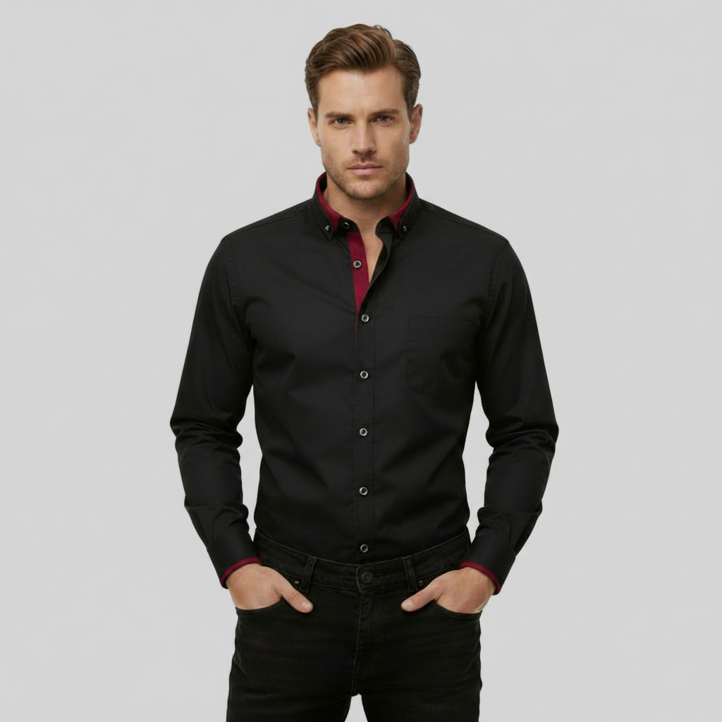 ADALBERT™ | Camicia classica in cotone a maniche lunghe