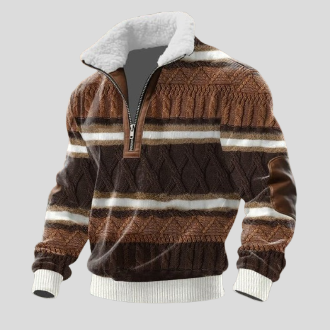 HUNTER™║Maglia con zip e collo foderato