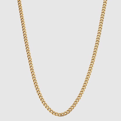 Collana Cuban Style® Dorata per il mio Uomo (con lettera dedicata e Scatola con Luce)