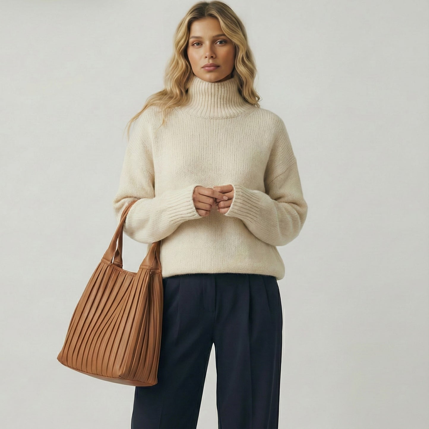 BELLA™║Elegante maglione a collo alto