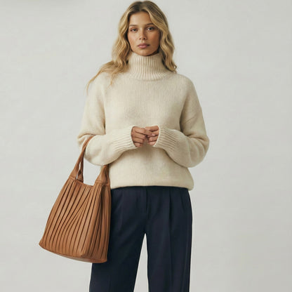BELLA™║Elegante maglione a collo alto
