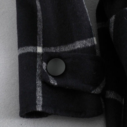 VALERIA™║Elegante cappotto di lana a quadri