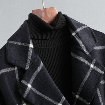 VALERIA™║Elegante cappotto di lana a quadri