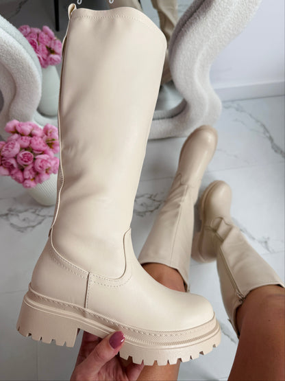 Stivali alti Anetta Beige