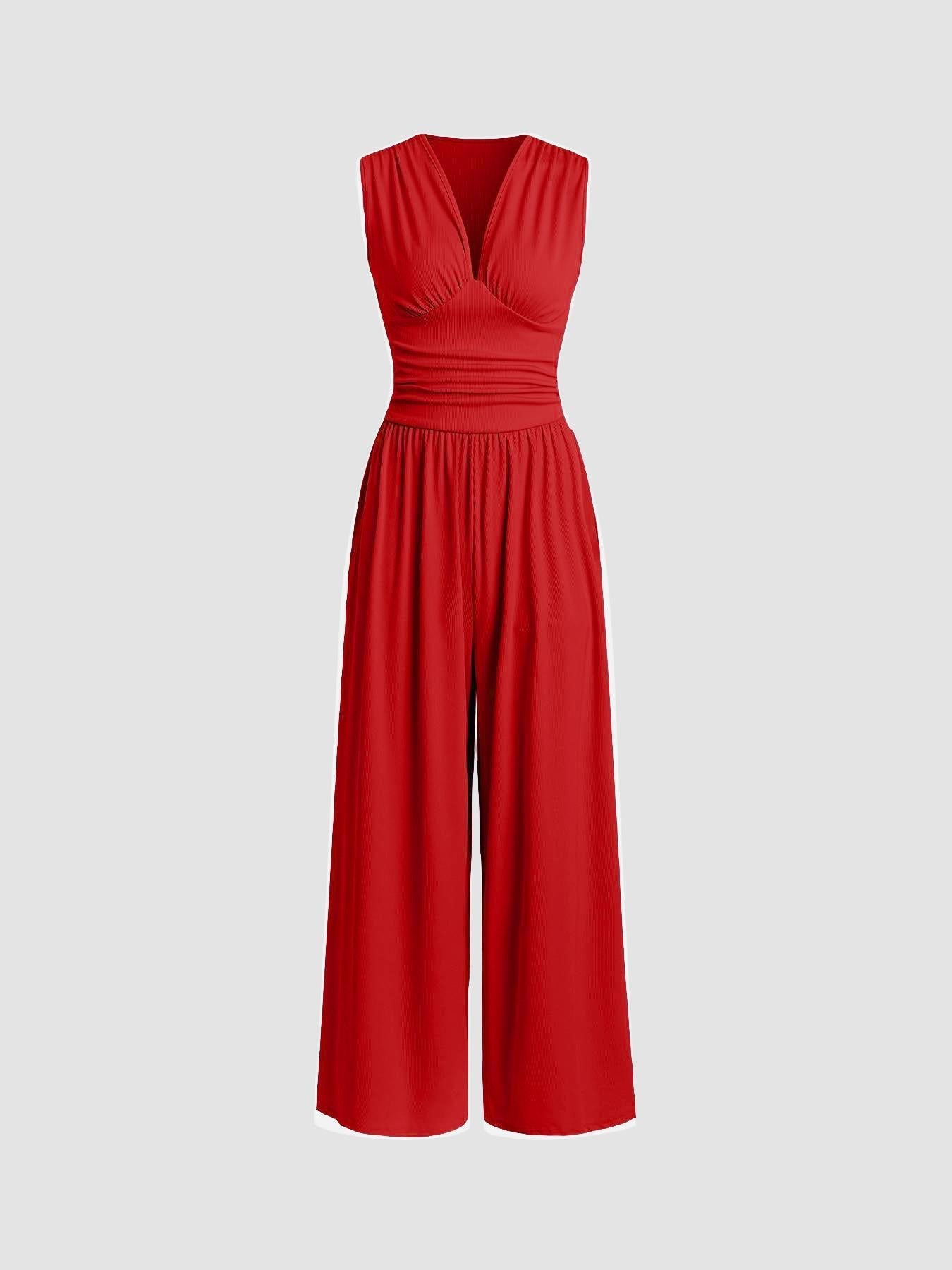 CHARITY – Mono elegante sin mangas y de pierna ancha