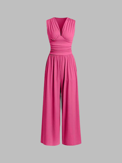 CHARITY – Mono elegante sin mangas y de pierna ancha