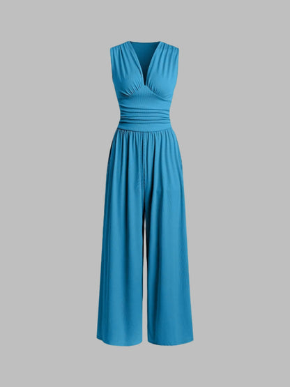 CHARITY – Mono elegante sin mangas y de pierna ancha