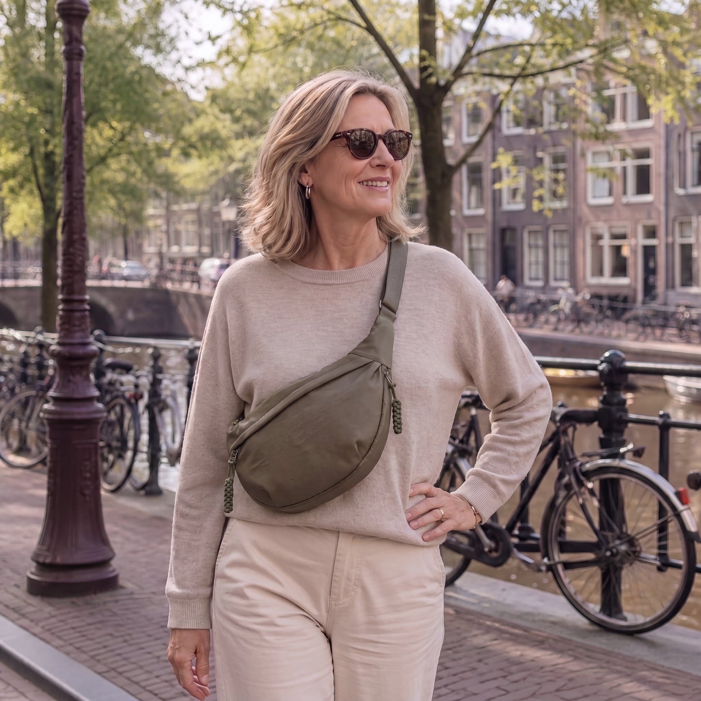 Agata | Bolso de Hombro Verde Oliva