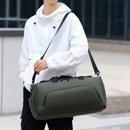 Borsa sportiva da palestra, borsa di grande capacità, borsa da viaggio portatile, multi-scomparto con porta scarpe, perfetta per le vacanze