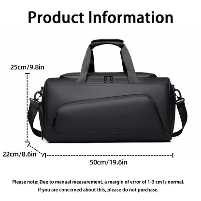 Borsa sportiva da palestra, borsa di grande capacità, borsa da viaggio portatile, multi-scomparto con porta scarpe, perfetta per le vacanze