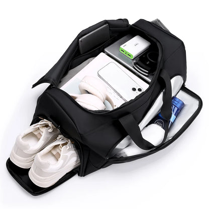 Borsa sportiva da palestra, borsa di grande capacità, borsa da viaggio portatile, multi-scomparto con porta scarpe, perfetta per le vacanze
