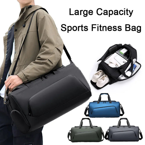 Borsa sportiva da palestra, borsa di grande capacità, borsa da viaggio portatile, multi-scomparto con porta scarpe, perfetta per le vacanze