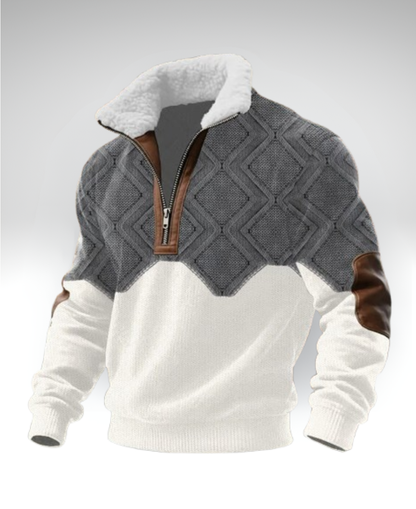 MAXIM™║Maglione con cerniera e collo foderato