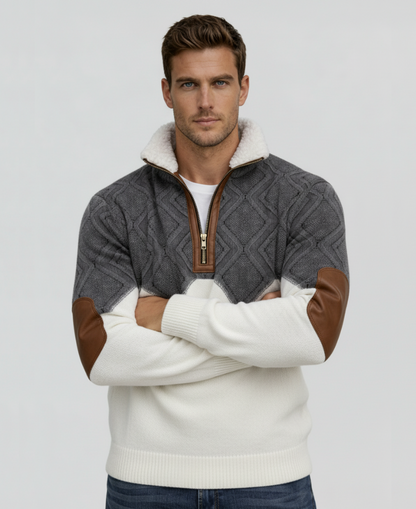 MAXIM™║Maglione con cerniera e collo foderato