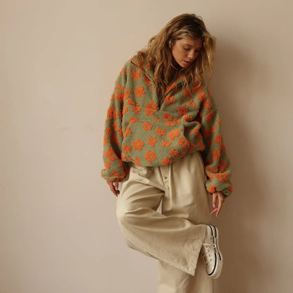 FLORENCIA™║Maglione con stampa floreale