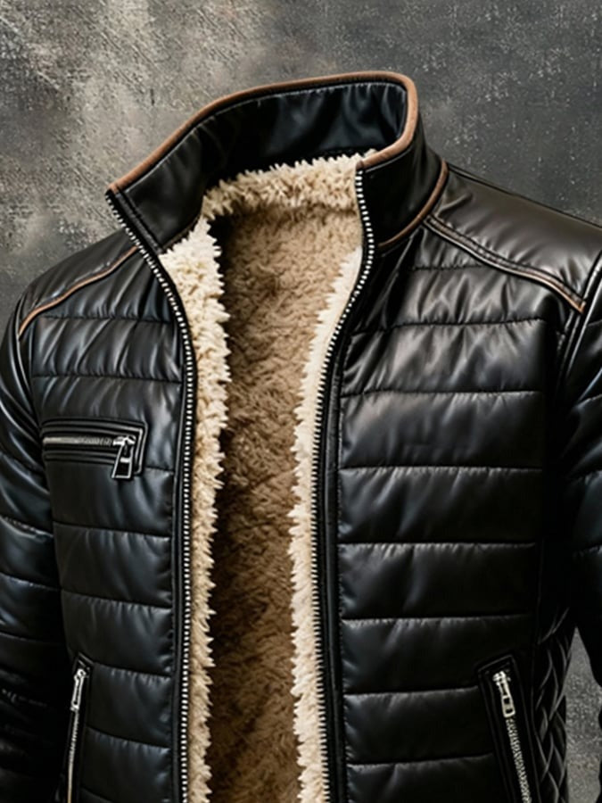 MAISON CLÉMENT PARIS™ | GIUBBOTTO TRAPUNTATO NERO CON FODERA IN SHERPA