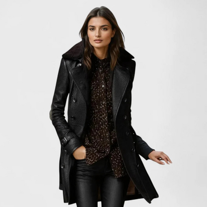 VELENOIR™║Cappotto elegante in pelle